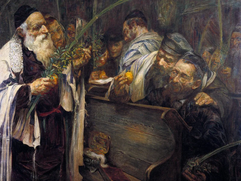 1869-Leopold Pilichowski - Sukkot nella sinagoga